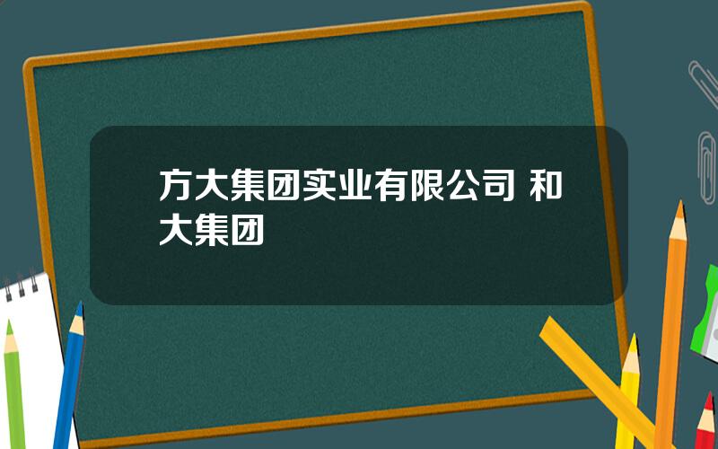 方大集团实业有限公司 和大集团